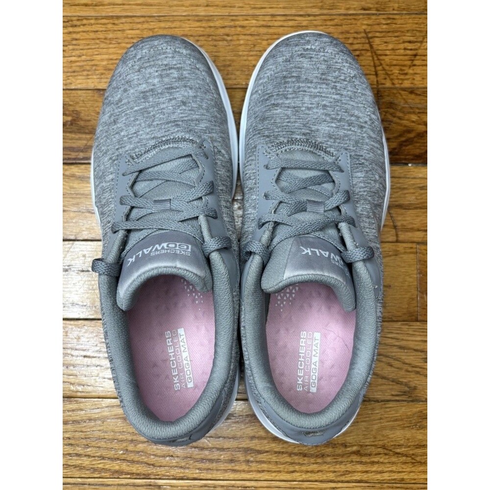 Skechers Go Walk Shoes Evolution Ultra 60 Gray Pink Quick Fit Women’s Sz 8.5 - Picture 7 of 11